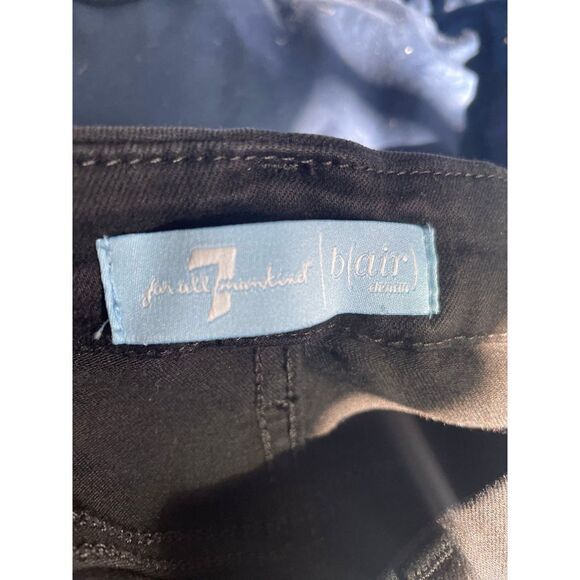 7 for all mankind Blair black skinny jeans with raw hem 28 - Picture 4 of 6